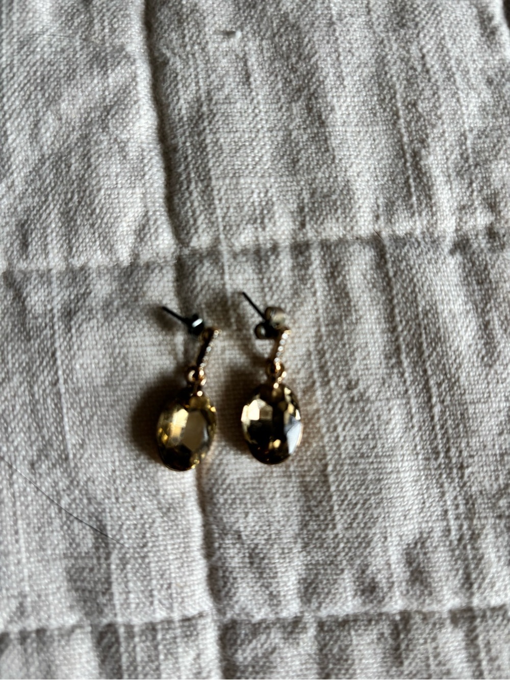 Diamond and citrine earrings